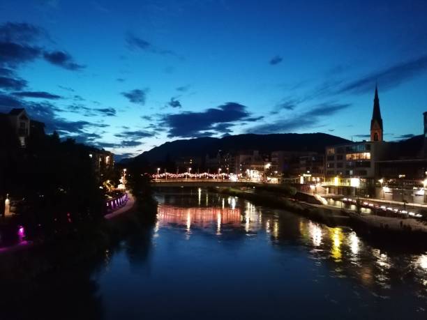 Villach at night Villach by night villach stock pictures, royalty-free photos & images