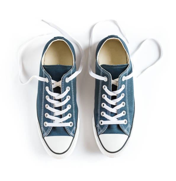 istock Blue sneakers isolated on white background 1270199297