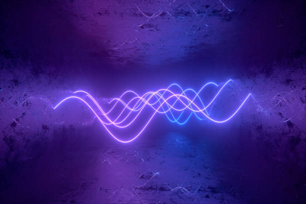 istock 3d abstract background with ultraviolet neon lights, glowing lines 1270200315