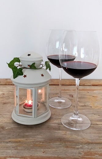 Savor a good glass of wine by candlelight