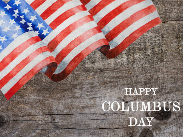 istock Happy Columbus Day. Beautiful greeting card. Close-up 1270202585