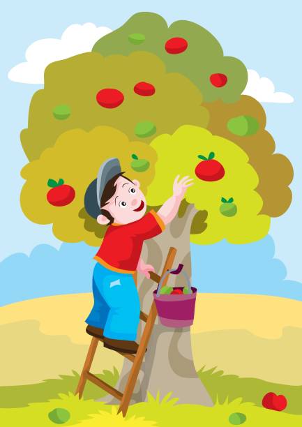 печатать - adult hungry apple backgrounds stock illustrations