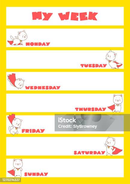 Is My Week My Week Stock Illustration - Download Image Now - Adhesive Note, Animal ...