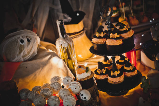 istock Candy bar with sweets for the celebration of Halloween 1270217288