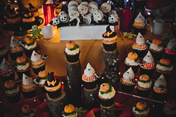 istock Candy bar with sweets for the celebration of Halloween 1270217296