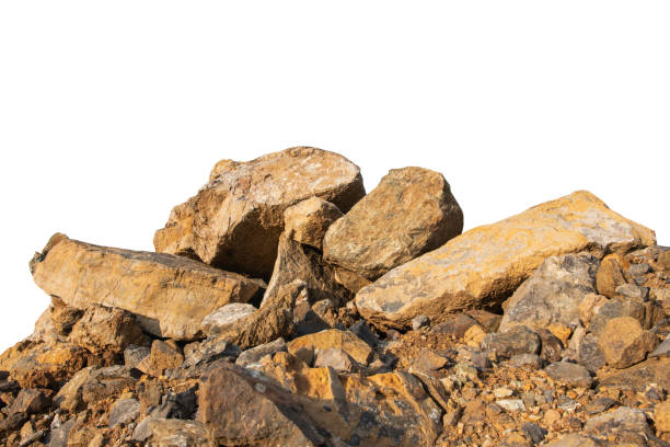 istock stone pile and ground isolated on white background 1270221960