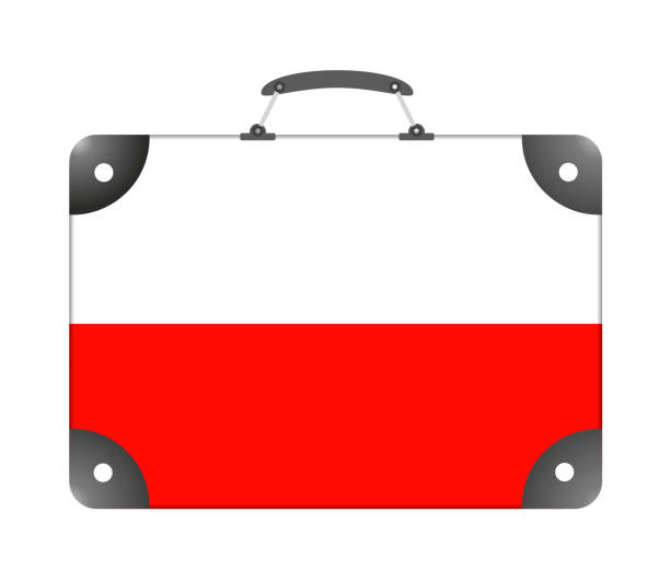 istock Poland flag in the form of a travel suitcase on a white background 1270227650