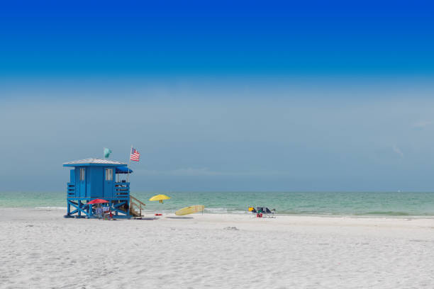 Sandy tropical beach of Siesta Key, Sarasota, Florida