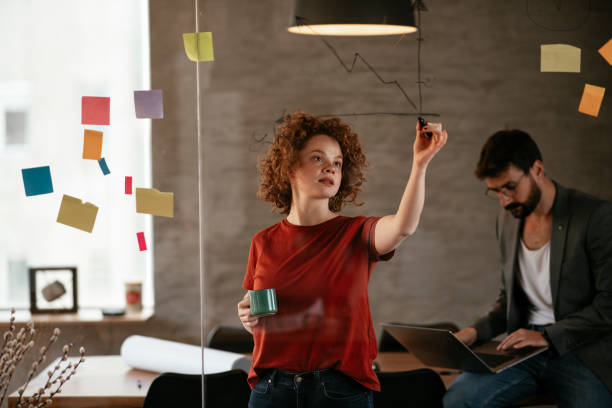 istock Beautiful businesswoman working on projects 1270232799