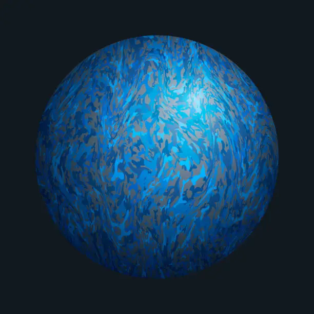 Vector illustration of Blue Planet Orbit Template Illustration Design