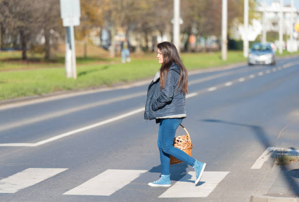 istock Woman walking on zebra 1270239774