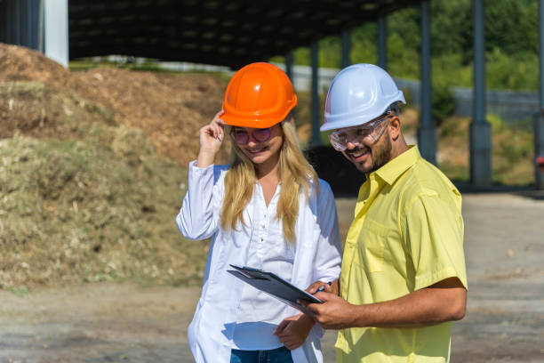 istock A female civil engineer instructs a worker directly on the construction site 1270242912