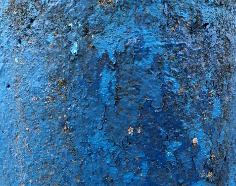 old blue concrete wall
