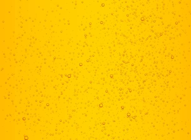 пиво lager с вектором пузырьков. холодный газированный напиток, игристый лимонад. - bubble water drop backgrounds stock illustrations