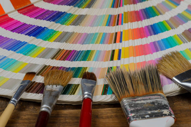 istock Pantone Multi Color Fan Paint Brush 1270246439