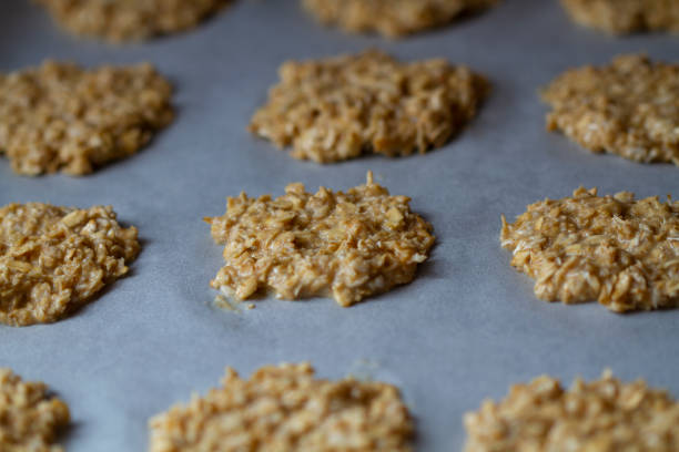 istock Cooking homemade oatmeal cookies with walnuts 1270248459
