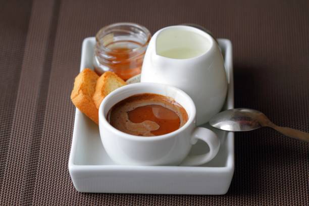istock Breakfast with coffee and toast 1270255375