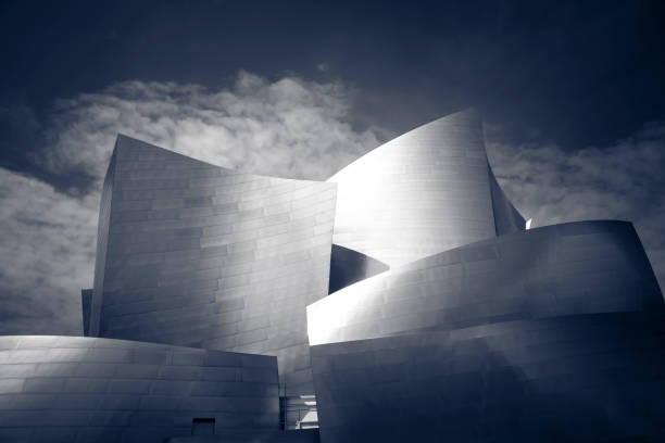 Walt Disney Concert Hall Architecture detail, los angeles los angeles, usa - february 25, 2017: Walt Disney Concert Hall architecture detail. Disney Concert Hall is home to the philharmonic orchestra and located on Grand Avenue, downtown Los Angeles. frank gehry building stock pictures, royalty-free photos & images