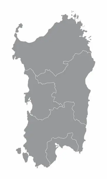 Vector illustration of Sardinia region map