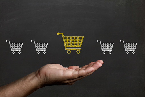 Shopping cart Influencer e-commerce marketing