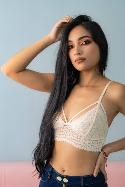woman in bralette