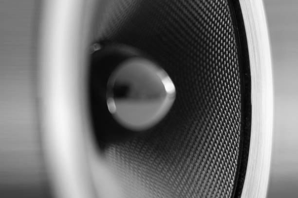 side view of a modern speaker side view of a modern speaker dance music photos stock pictures, royalty-free photos & images