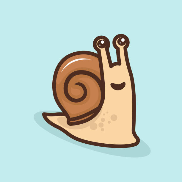 Cute Snail Mascot Logo Design Illustration Stock Illustration - Download  Image Now - Abstract, Animal, Animal Shell - iStock