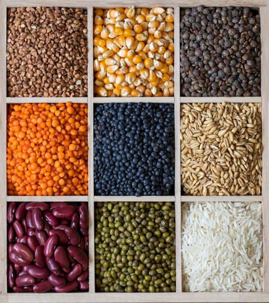 istock Organic Whole Grains. Close up, isolated on white background. 1270271642