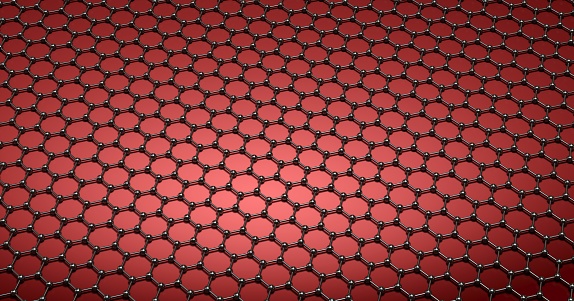 carbon nanotube on white background 3D rendering