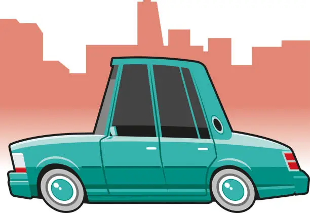 Vector illustration of American car