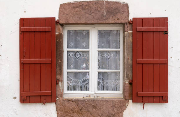istock Traditional Basque house in Espelette village with red woodwork 1270285214