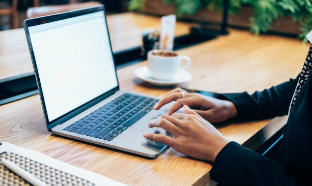 istock Female hands using laptop stock photo 1270286099
