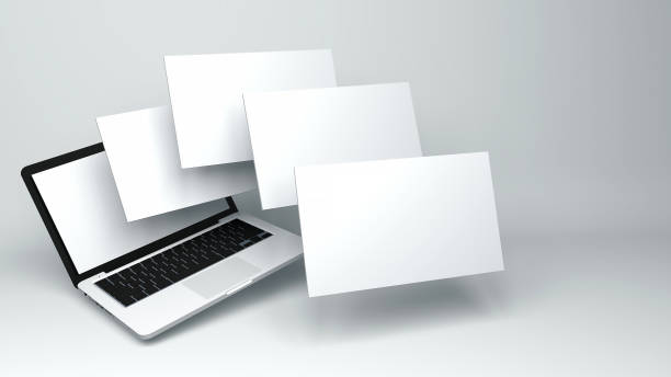 istock Laptop screens mockup with clean background 1270286193