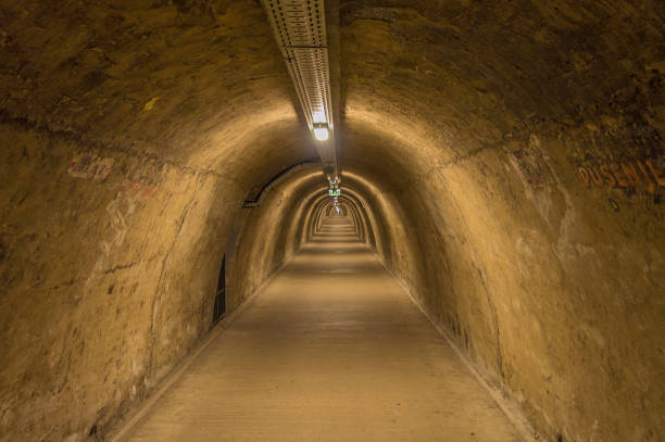 Exit of the tunnel on the railway line