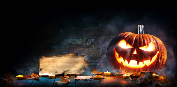 istock Halloween pumpkin head jack-o-lantern 1270296460