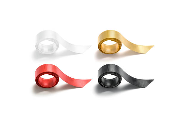 Bright coloured ribbon for sale.Other images;