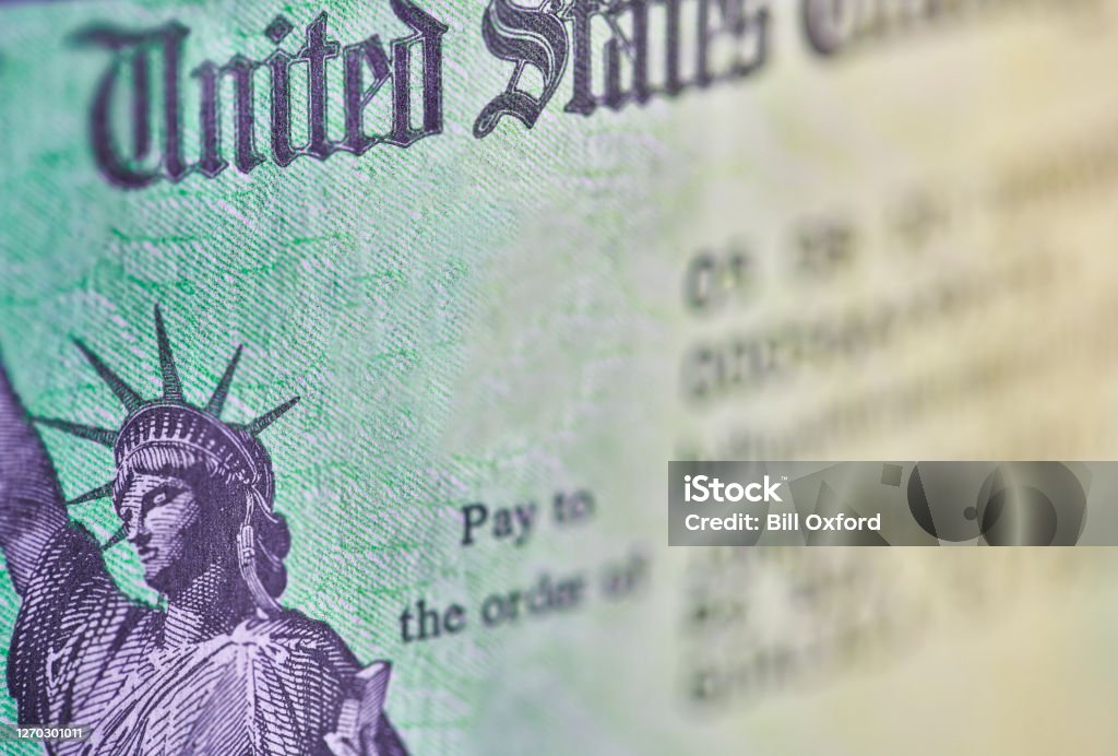 Stimulans Check: USA regeringen check, betalning - Royaltyfri Check Bildbanksbilder Stimulans Check: USA regeringen check, betalning - Royaltyfri Check Bildbanksbilder