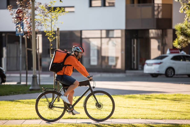 istock Food delivery on bicycle 1270302209