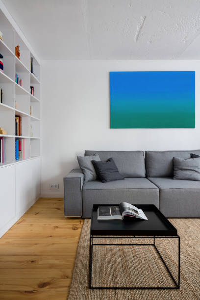 istock Living room with pine wood floor 1270303806