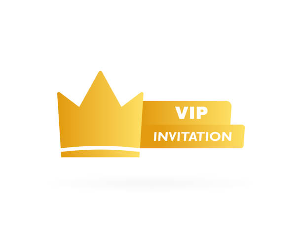 istock VIP badge with golden crown label. Logo design. Modern vector illustration 1270314094
