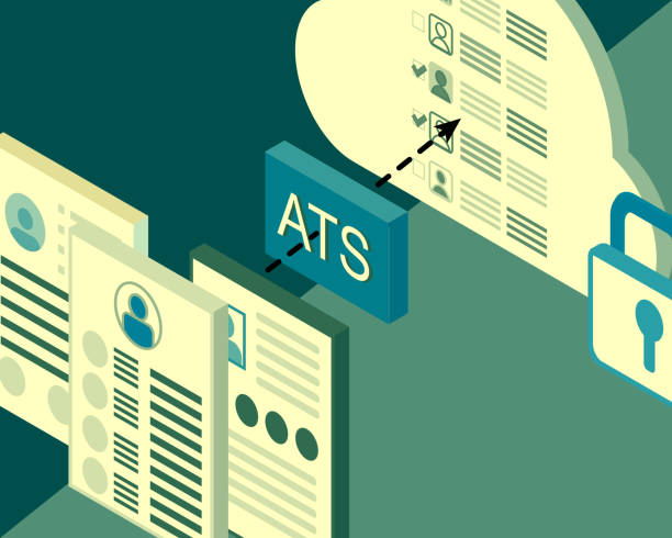 wznawia transformację w ats (system śledzenia wnioskodawcy) w wektorze opartym na chmurze - ats stock illustrations