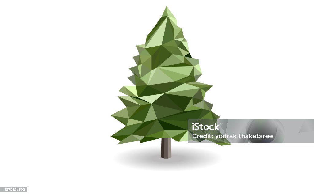 Tree Polygon Vector Stock Illustration - Download Image Now - Abstract ...