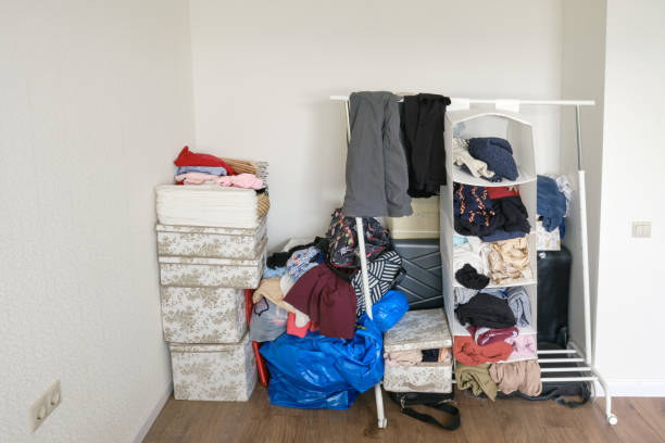 istock Pile of things and clothes without a wardrobe 1270324722