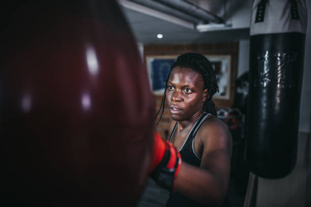 istock A Young woman training for combat sports 1270327947