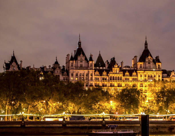 London Westminster  Old Architecture At Night in Yellow Lights