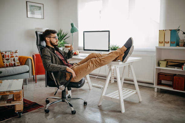 istock Feeling relaxed in my home office 1270332890
