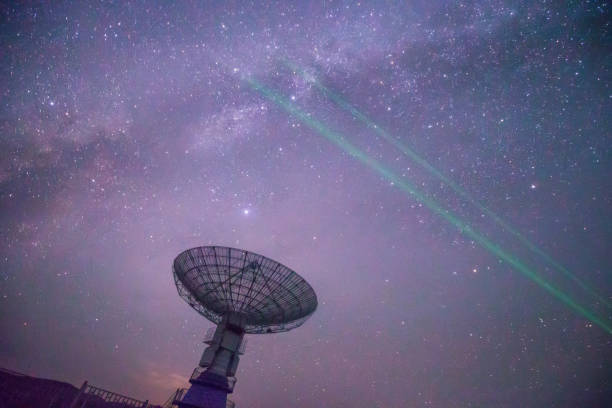 istock Radio telescopes and the Milky Way at night 1270346311