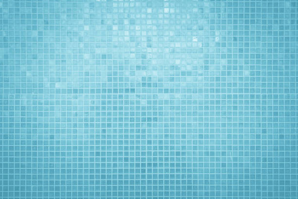 istock Blue pastel ceramic wall and floor tiles abstract background. Design geometric mosaic texture decoration of the bedroom. Simple seamless pattern for backdrop advertising banner poster or web. 1270347686