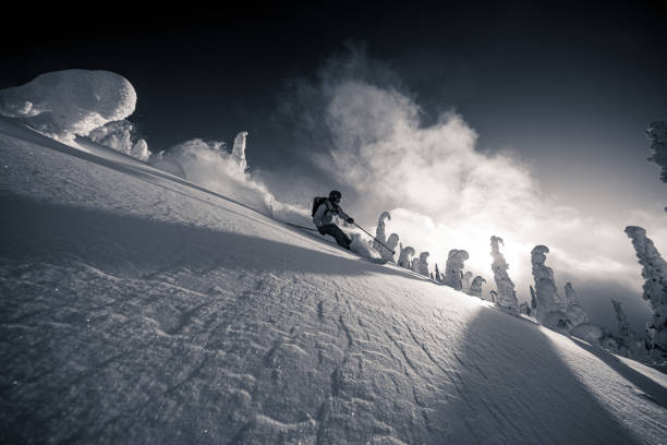 istock Powder skiing at resort 1270354629