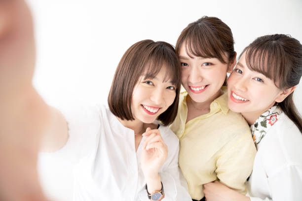 istock Group of asian woman taking a selfie. 1270357784